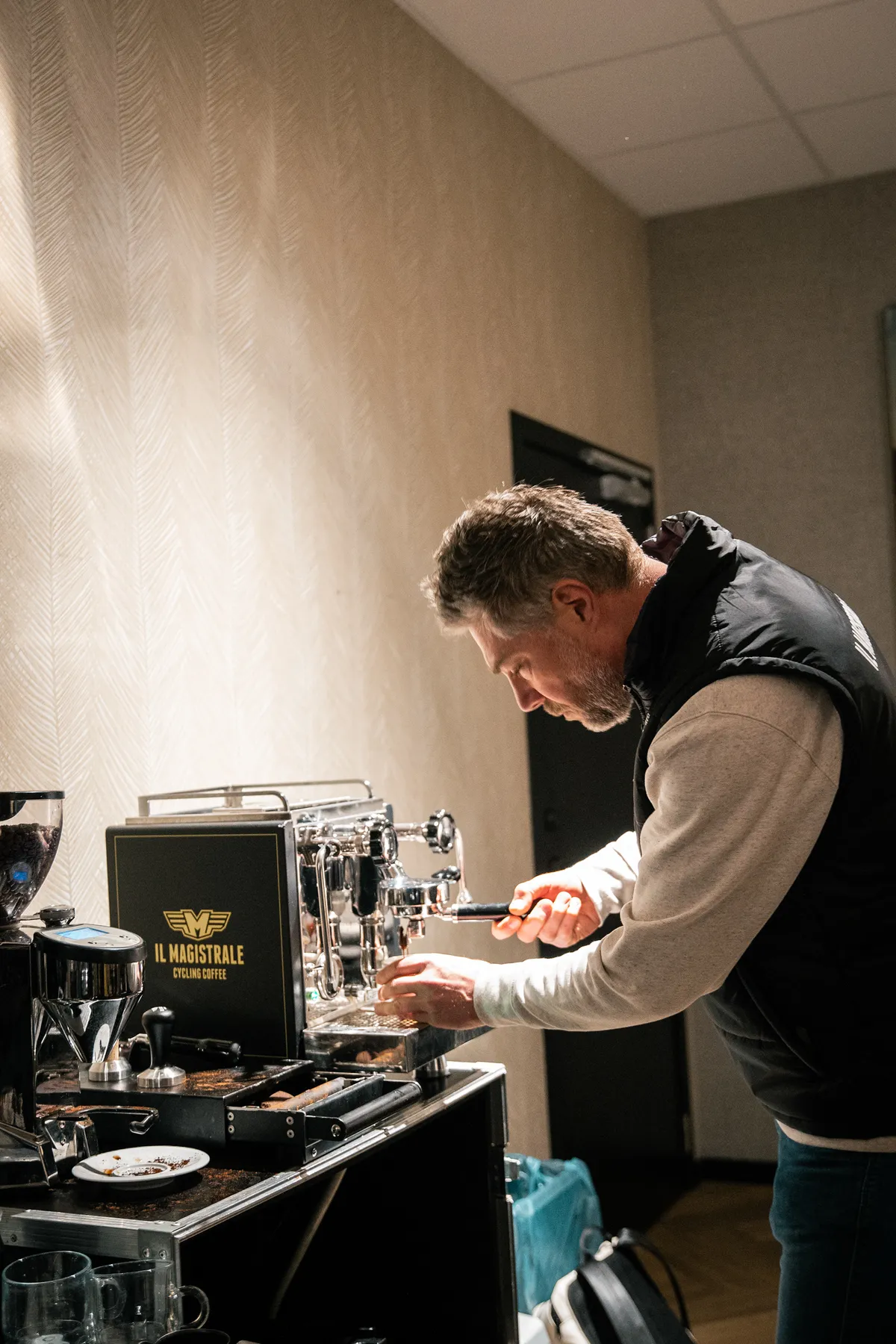 Koffie zetten met Il Magistrale-apparatuur op locatie